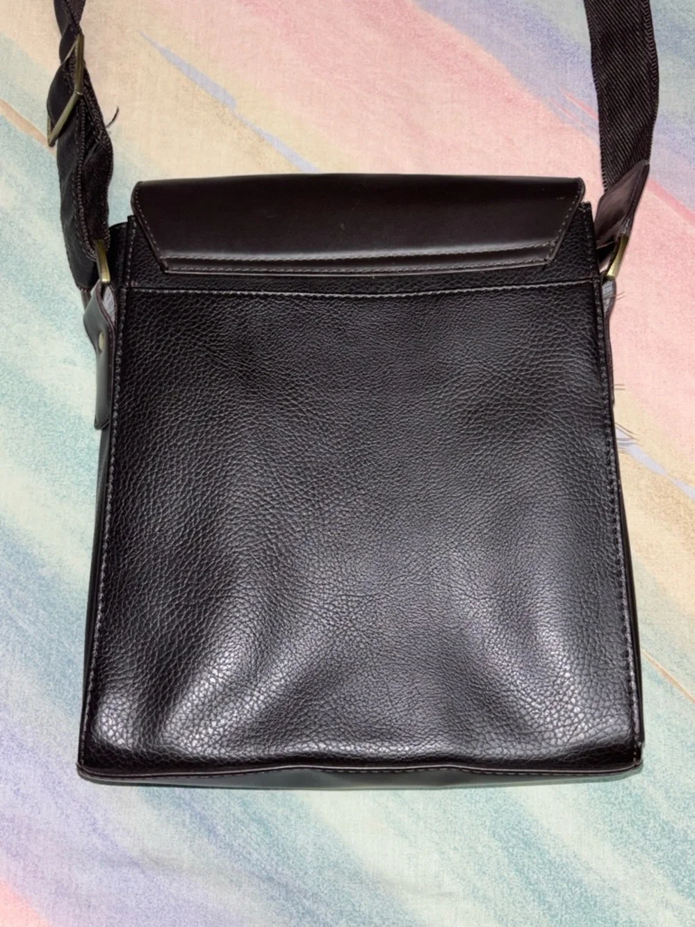 Polo International Leather Satchel Messenger Bag - Brown Crossbody
